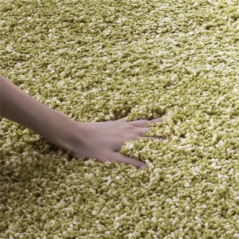 Pemberly Row Green Shag Rug - 8' x 10'