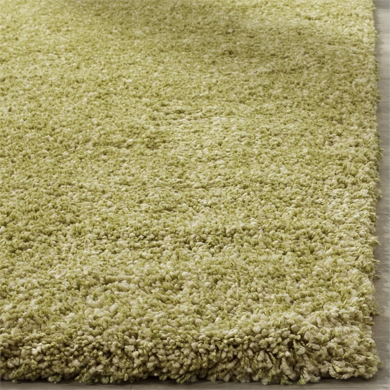 Pemberly Row Green Shag Rug - 8' x 10'
