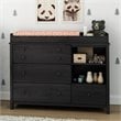 Pemberly Row Wood Changing Table and Station in Gray Oak