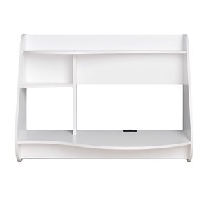 pemberly row floating desk in white
