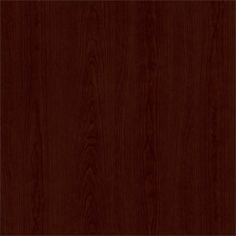 Pemberly Row Transitional Engineered Wood L-Computer Desk with Hutch in Cherry