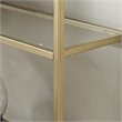 Pemberly Row Glass Bookcase in Antique Gold