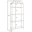 Pemberly Row Glass Bookcase in Antique Gold