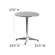 Pemberly Row Aluminum Round Bistro Table