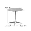 Pemberly Row Aluminum Round Bistro Table