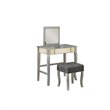 Pemberly Row Bedroom Vanity Set in Silver
