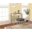 Pemberly Row Bedroom Vanity Set in Silver
