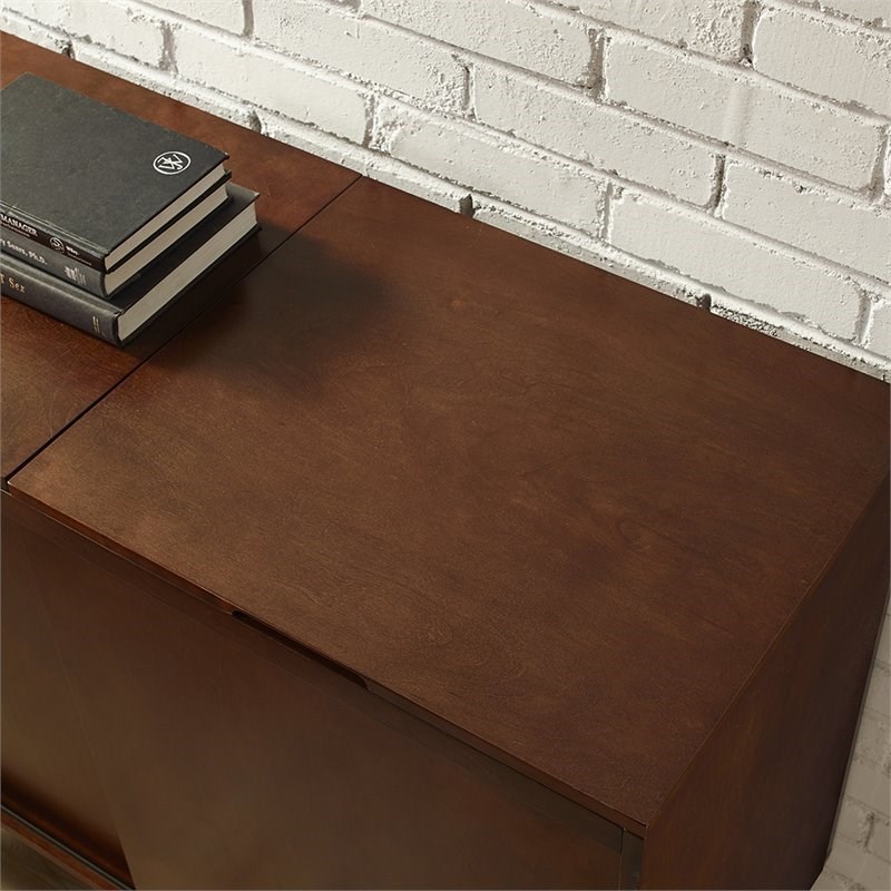 Pemberly Row Media Console in Mahogany