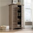 Pemberly Row Mid-Century Solid Wood Storage Cabinet in Salt Oak