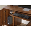 Pemberly Row Contemporary Wood L Shaped Computer Desk in Washington Cherry
