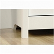 Pemberly Row Engineered Wood 3-Shelf Bookcase in Soft White