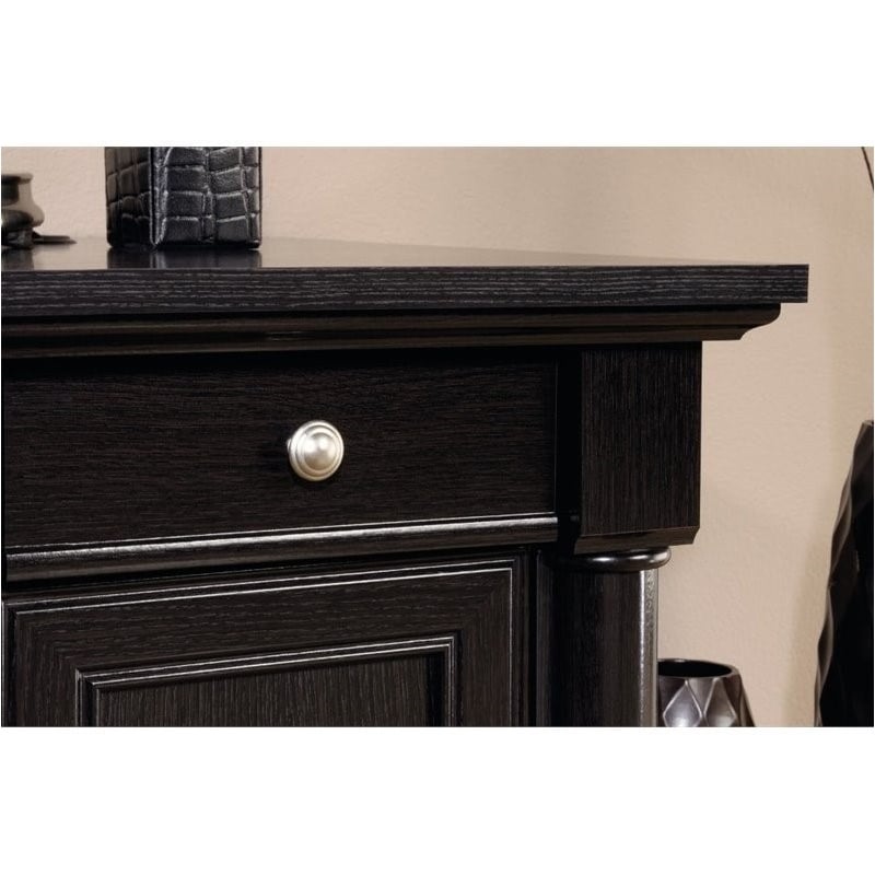 Pemberly Row L-Shaped Contemporary Engineered Wood Computer Desk in Wind Oak