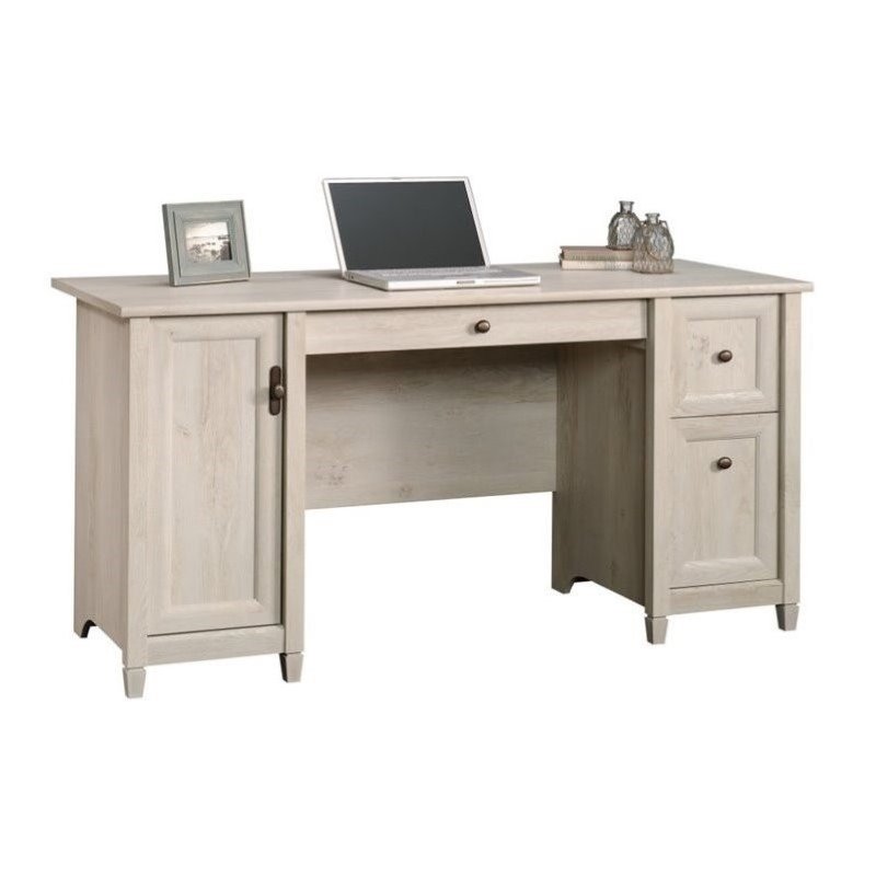 Pemberly Row Computer Desk in Chalked Chestnut Cymax Business