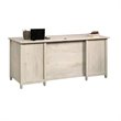 Pemberly Row Engineered Wood 4-Drawers Office Executive Desk in Chalked Chestnut