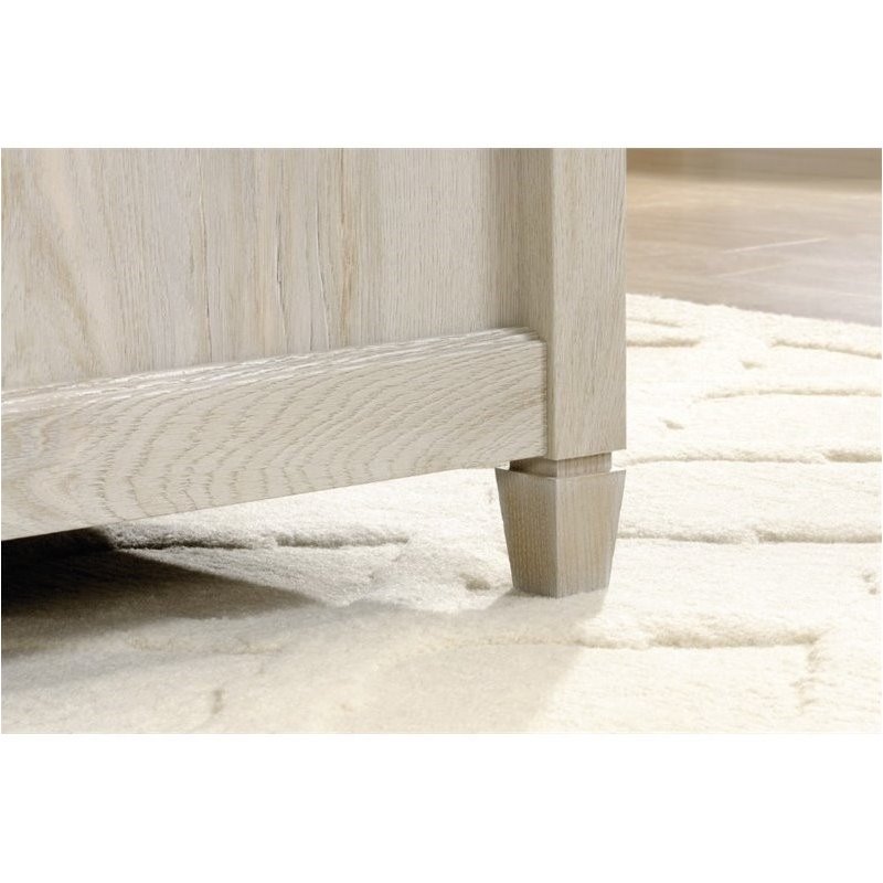 Pemberly Row Engineered Wood 4-Drawers Office Executive Desk in Chalked Chestnut