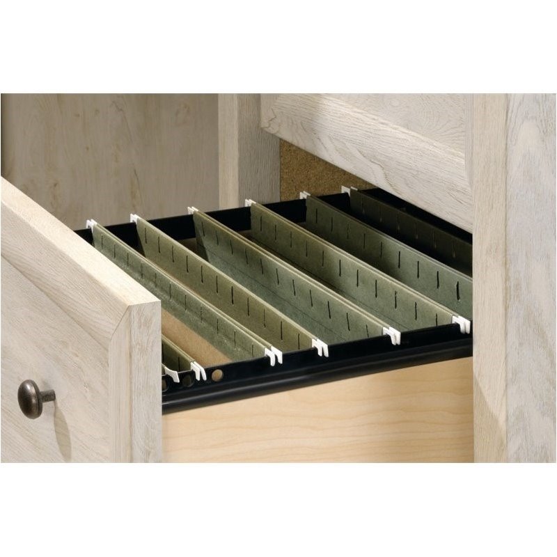 Pemberly Row Engineered Wood 4-Drawers Office Executive Desk in Chalked Chestnut