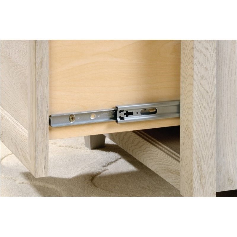 Pemberly Row Engineered Wood 4-Drawers Office Executive Desk in Chalked Chestnut