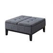 Pemberly Row Coffee Table Storage Ottoman in Gray