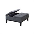 Pemberly Row Coffee Table Storage Ottoman in Gray