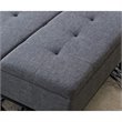Pemberly Row Coffee Table Storage Ottoman in Gray