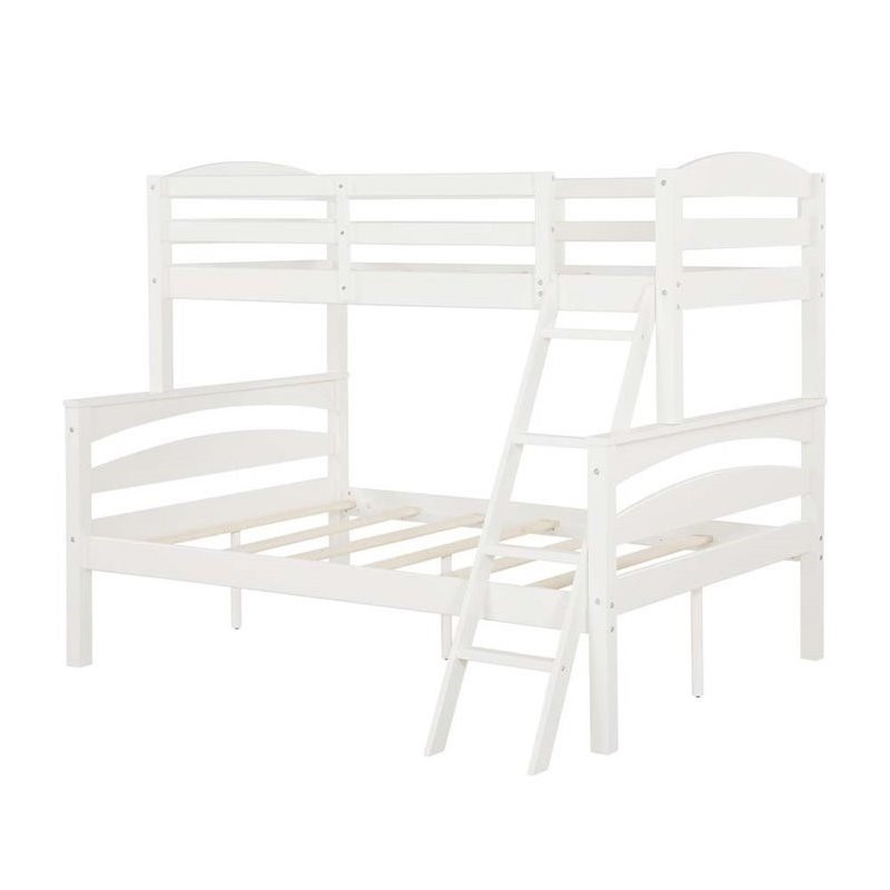 Pemberly Row Twin over Full Bunk Bed in White