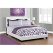 Pemberly Row Modern Faux Leather Upholstered Queen Bed in White