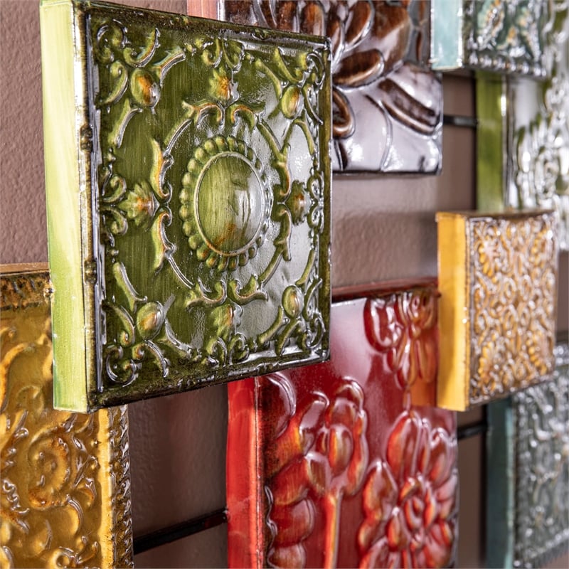 Pemberly Row Hand Painted and Glazed Wall Sculpture