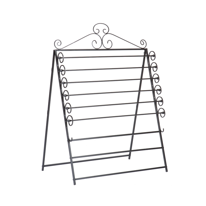 Pemberly Row Easel Wall Mount Craft Storage Rack in Black