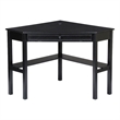 Pemberly Row Transitional Wood Corner Computer Desk in Painted Black