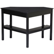 Pemberly Row Transitional Wood Corner Computer Desk in Painted Black