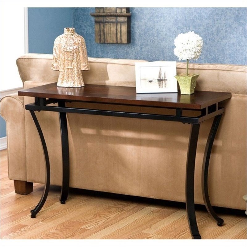 Pemberly Row Sofa Table in Rich Espresso Cymax Business