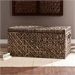 Pemberly Row Water Hyacinth Trunk Coffee Table in Blackwash