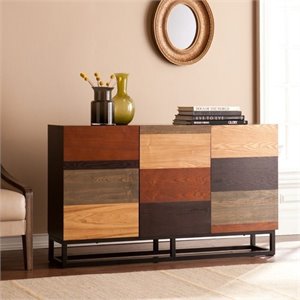 Pemberly Row Console Table in Wood and Black