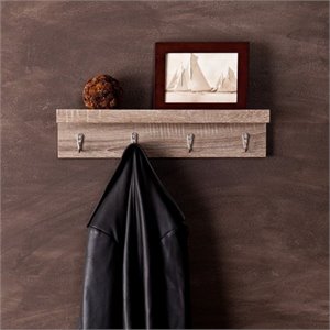 pemberly row wall mount shelf and coat rack