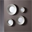 Pemberly Row 4 Piece Sphere Wall Mirror Set in Hammered Silver