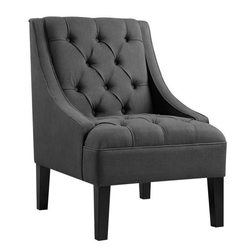 Pemberly Row Accent Arm Chair in Gray Cymax Business