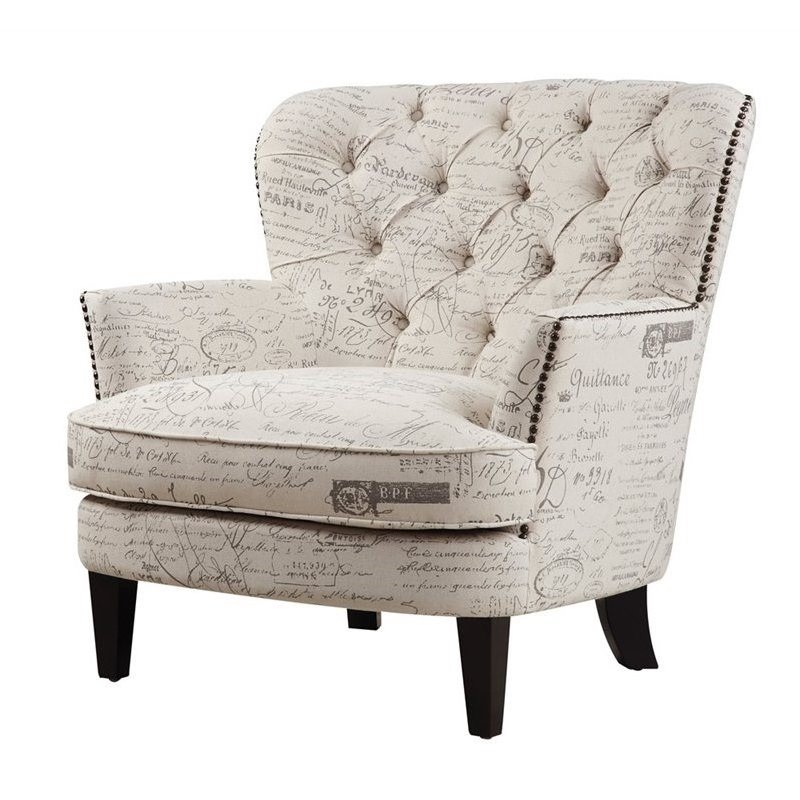 Shop Paris II Linen Accent Chair with Stud Detailing (Set ...