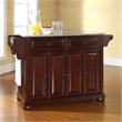 Pemberley Row Solid Wood Gray Mahogany Kitchen Island Rectangular Adjustable Shelves 52