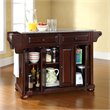Pemberley Row Solid Wood Gray Mahogany Kitchen Island Rectangular Adjustable Shelves 52