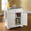 Pemberly Row Traditional Wood Kitchen Island with Granite Top in White/Gray