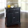 Pemberly Row Solid Black Granite Top Kitchen Island