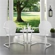 Pemberly Row 3 Metal Outdoor Seating Set in White