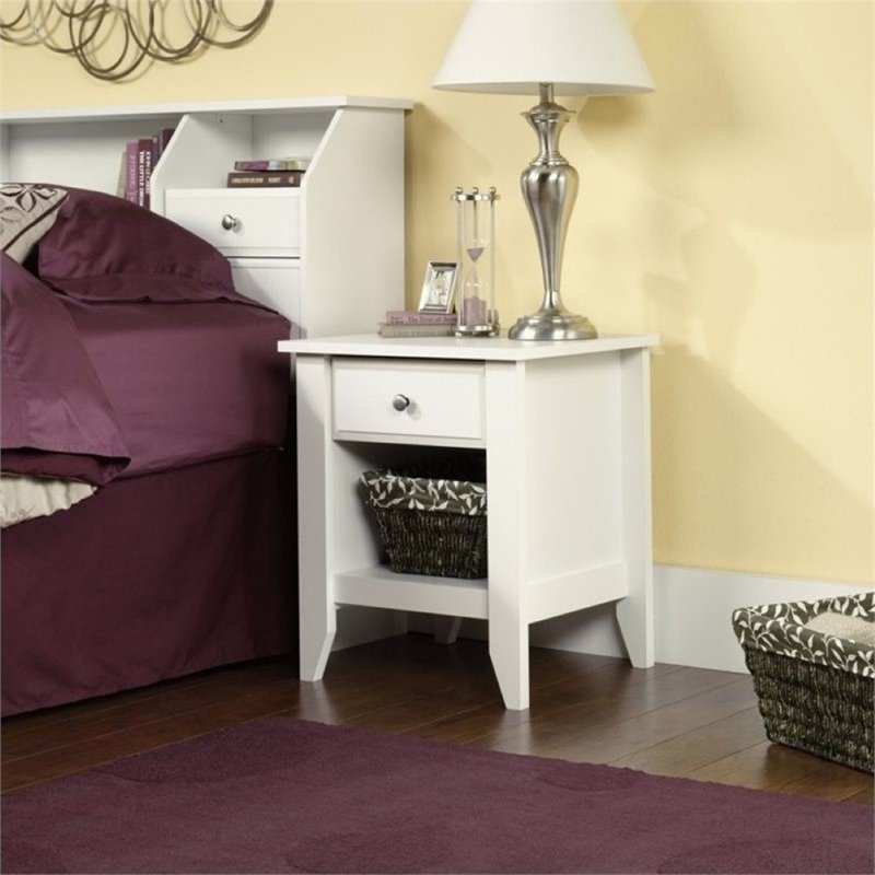 Pemberly Row Nightstand in Soft White