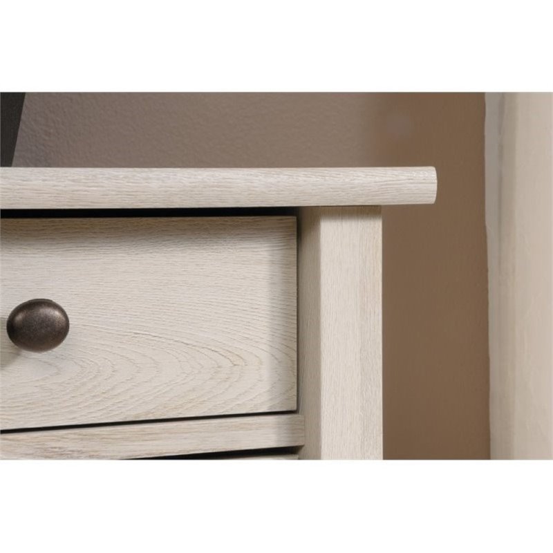 Pemberly Row Modern 2-Door Engineered Wood Chest in Chalked Chestnut
