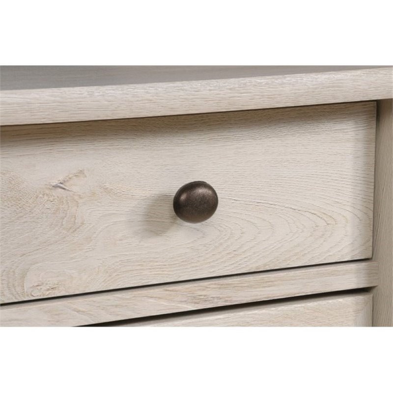 Pemberly Row Modern 2-Door Engineered Wood Chest in Chalked Chestnut