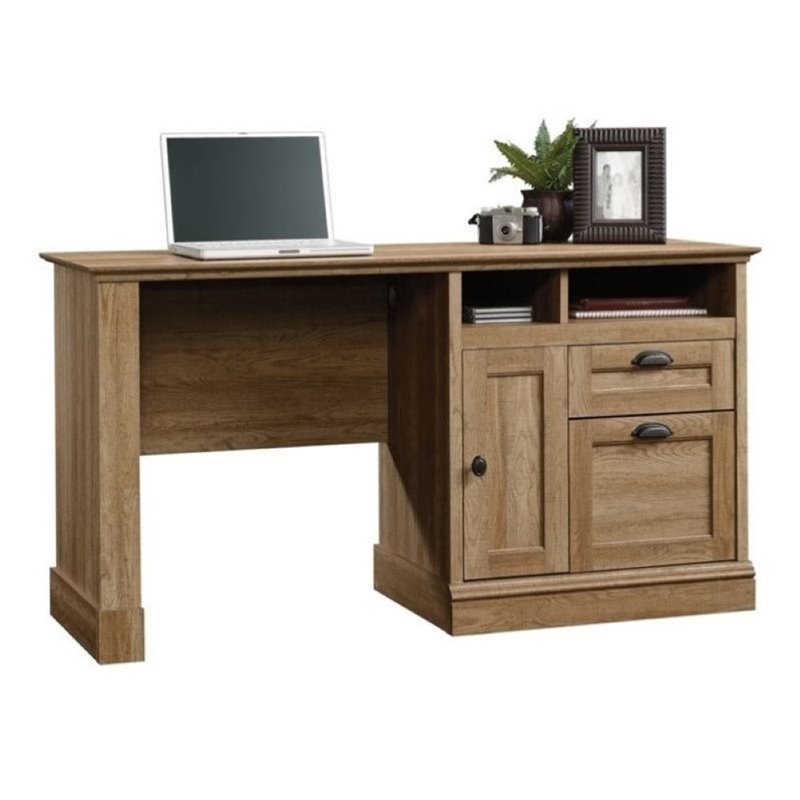 Pemberly Row Computer Desk in Scribed Oak PR657389