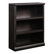 Pemberly Row 3 Shelves Transitional Wood Bookcase in Estate Black