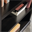 Pemberly Row 3 Shelves Transitional Wood Bookcase in Estate Black