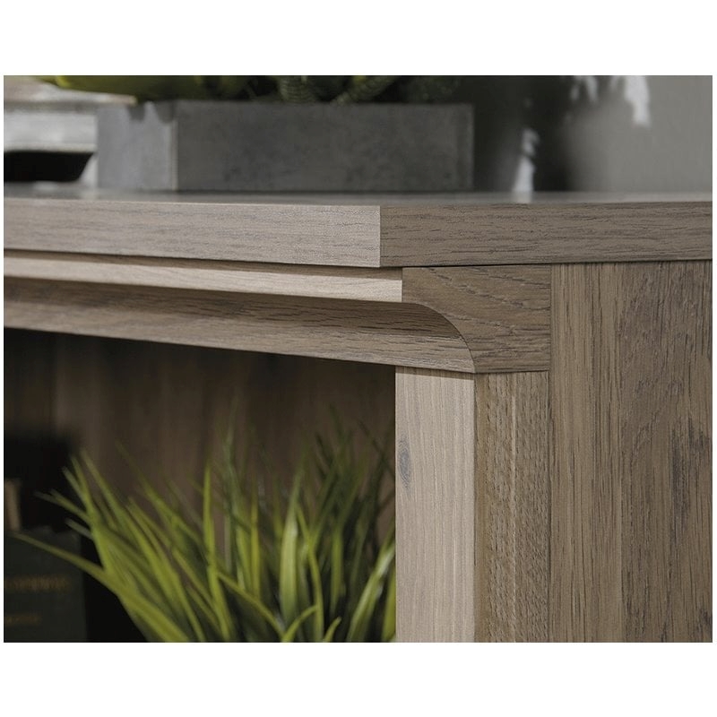 Pemberly Row 2-Shelf Modern Engineered Wood Bookcase in Salt Oak