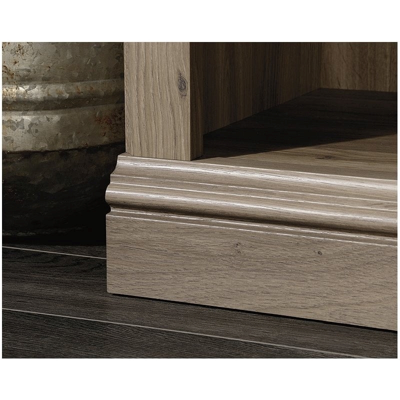 Pemberly Row 2-Shelf Modern Engineered Wood Bookcase in Salt Oak